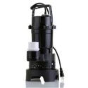 Submersible pump in black design with power cord, used for plumbing and drainage by Bud's Plumbing & Repair Service.