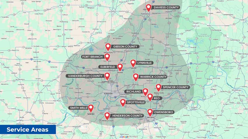Owensboro Service Map